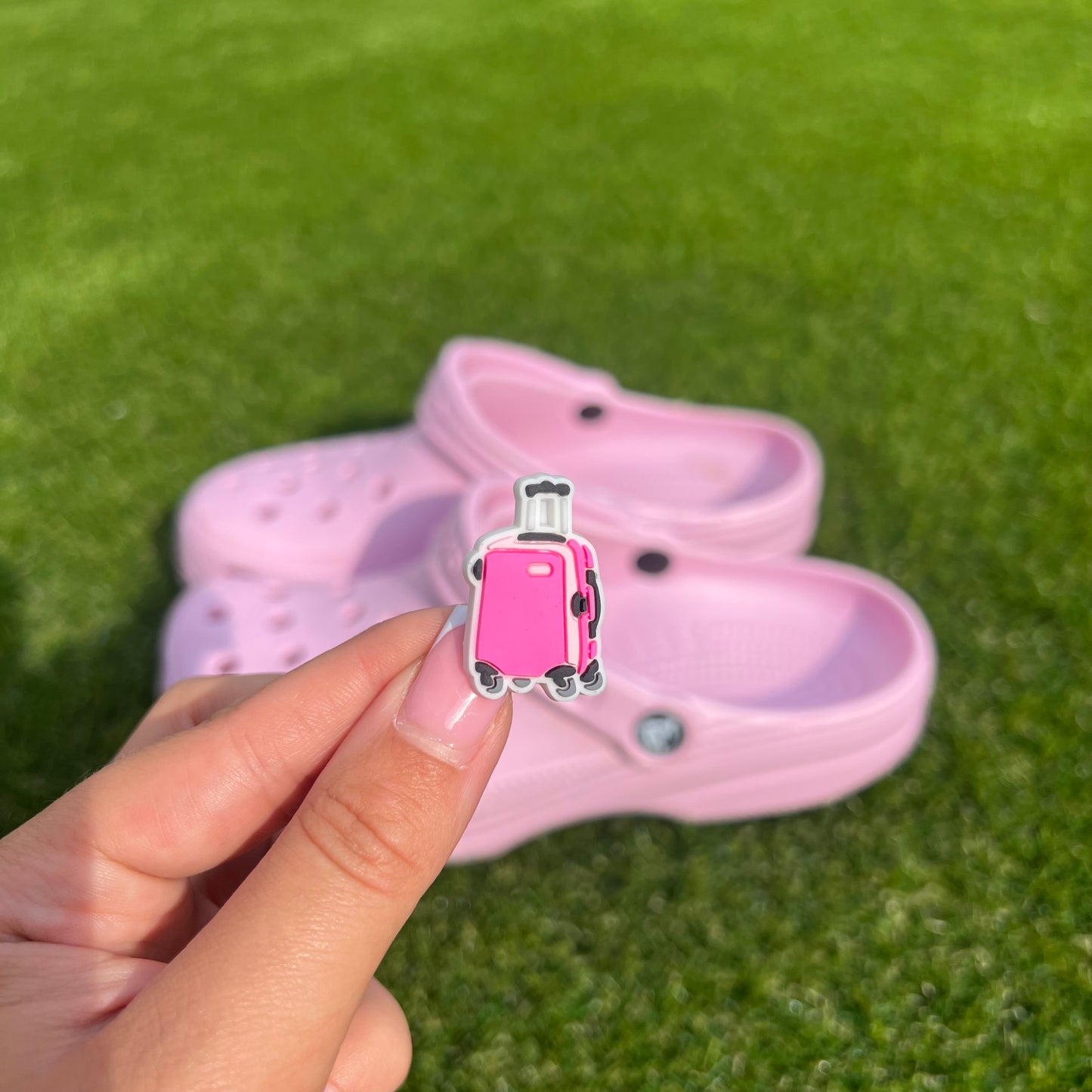 Pink Suitcase Charm