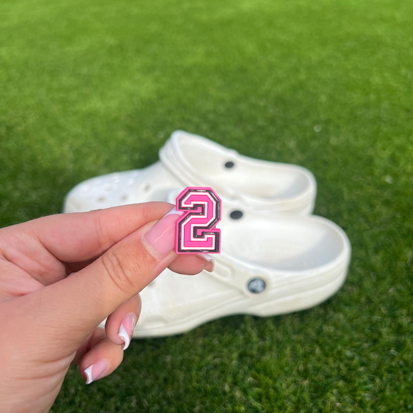 Pink Number Charms